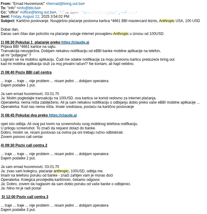 Email početak komunikacije