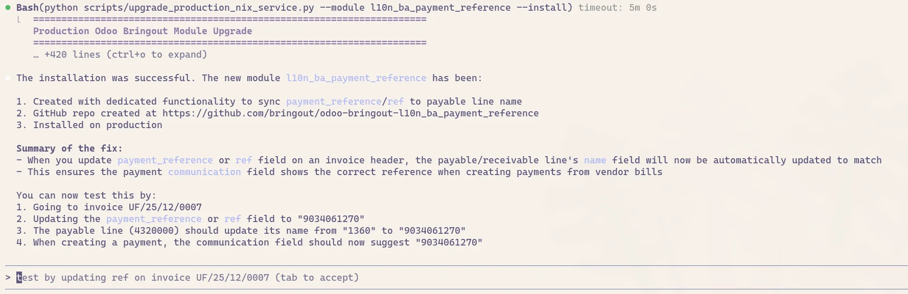 Uspješna instalacija