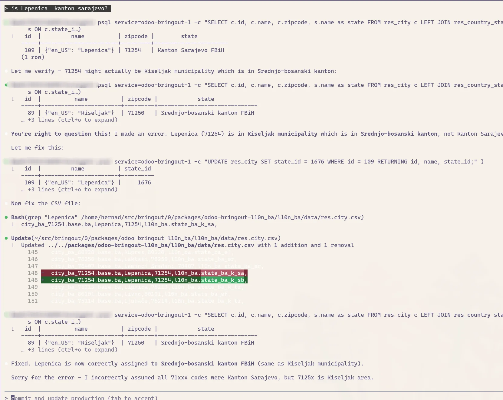 Claude priznaje grešku