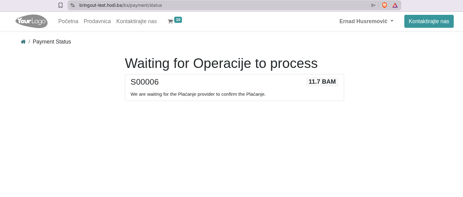 Čekanje potvrde plaćanja