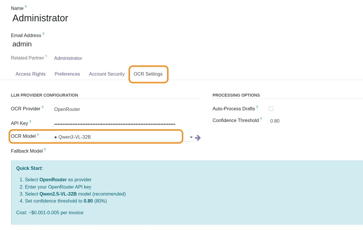 AI postavke korisnik
