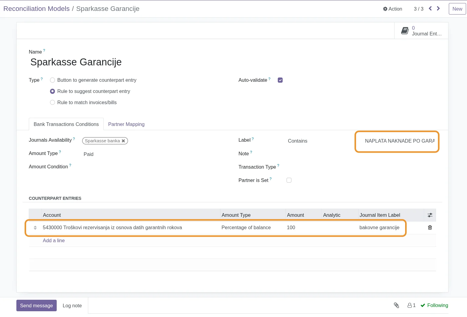 Sparkasse garancije pravilo