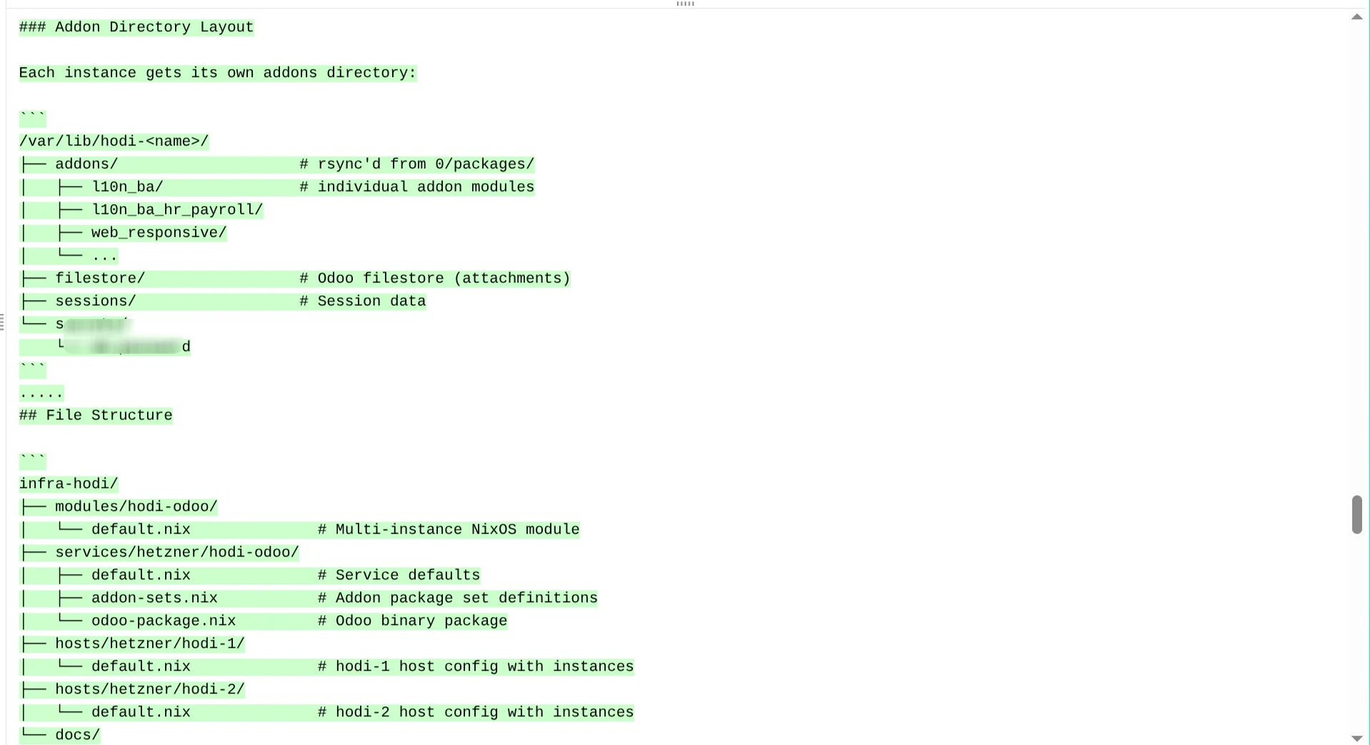 Addon directory layout i file structure