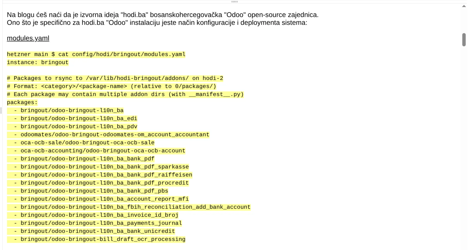 modules.yaml - paketi