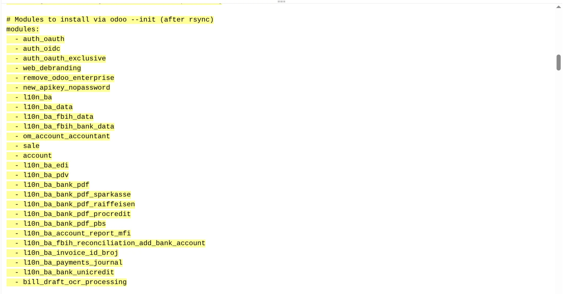 modules.yaml - moduli za instalaciju