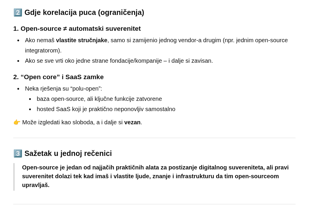 Open source automatski ne znači suverenitet